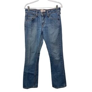 Y2K Levi Strauss Signature Women Low Rise Bootcut‎ Jeans Medium Wash Blue 6 M